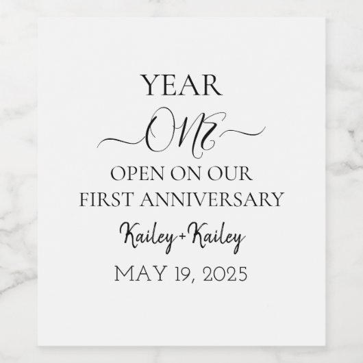 Boho bruiloft gastenboek labels, minimalistisch an wijn etiket (Enkel label)