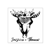 Boho bruiloft gepersonaliseerd rubberstempel (Afrduk)