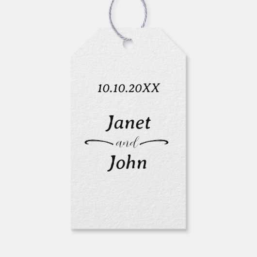 Boho bruiloft gunst cadeaulabel (Achterkant)