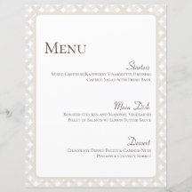 Boho Bruiloft Menu Kaart 8 1/2" X 11"