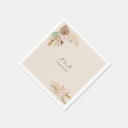 Boho bruiloft napkin servet (Hoek)