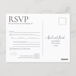 Boho bruiloft RSVP Briefkaart