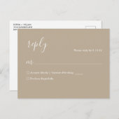 Boho bruiloft RSVP Briefkaart (Voorkant / Achterkant)