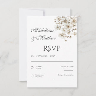 Boho bruiloft RSVP kaart