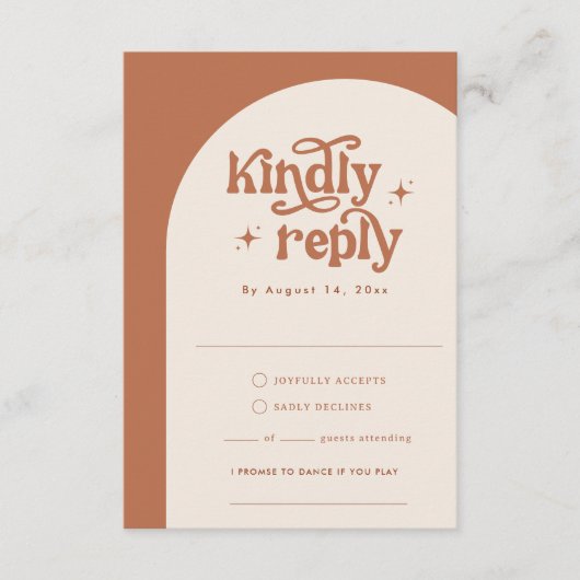 Boho bruiloft RSVP Kaarten (Voorkant)