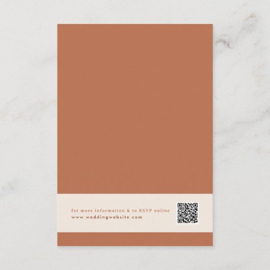 Boho bruiloft RSVP Kaarten (Achterkant)