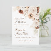 Boho bruiloft save the date (Staand voorkant)