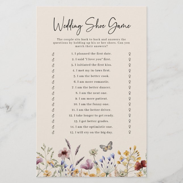 Boho bruiloft schoen spel (Voorkant)