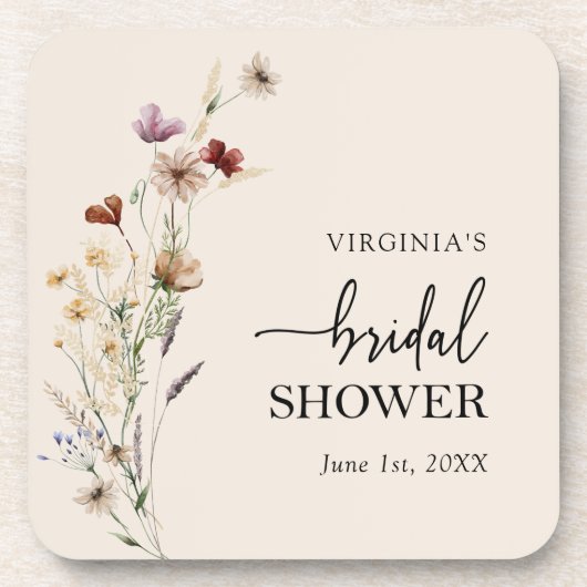 Boho Bruiloft Shower Onderzetters (Voorkant)