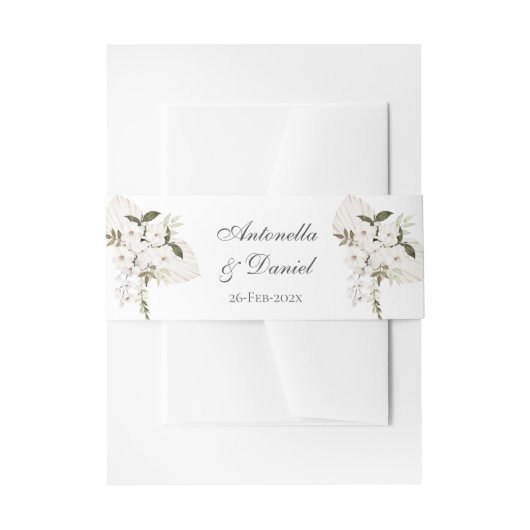 Boho bruiloft uitnodiging buik band uitnodigingen wikkel (Voorkant Voorbeeld)