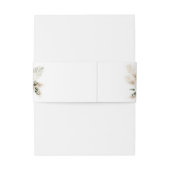 Boho bruiloft uitnodiging buik band uitnodigingen wikkel (Achterkant Voorbeeld)