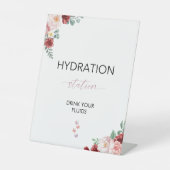 Boho bruiloft verpleegkundige hydratatie station D Reclamebord Met Voetstuk (Voorkant)