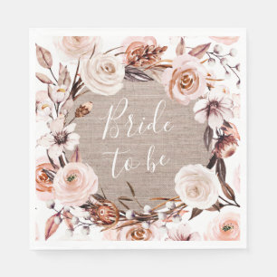 Boho Bruiloftserviesjes Jute Bruid Wordt Servet