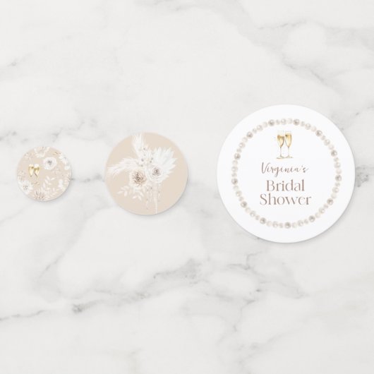 Boho Bruiloftsfeest Confetti (Voorkanten)