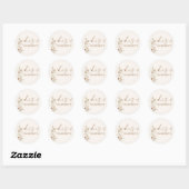Boho Bruiloftsfeest Favor Sticker | Moderne Bloeme (Vel)