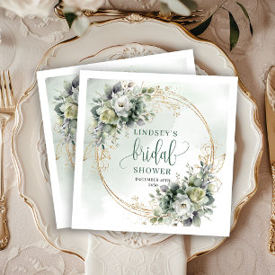 Boho Bruiloftsfeest Groene Goud Bruiloftserviesdoe Servet