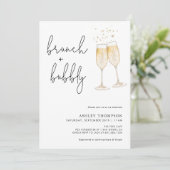 Boho Brunch & Bubbly Invitation de douche nuptiale (Debout devant)
