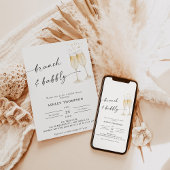 Boho Brunch & Bubbly Invitation de douche nuptiale