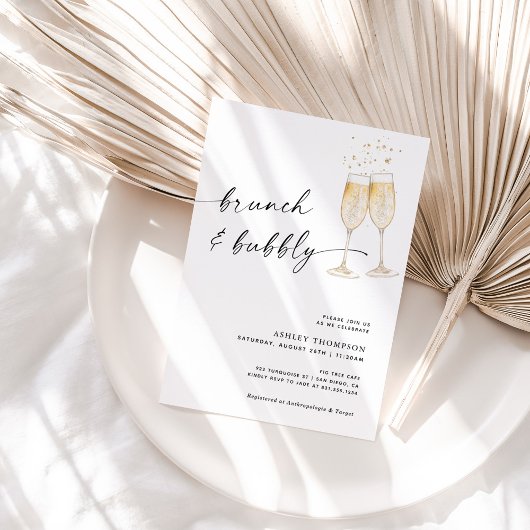 Boho Brunch & Bubbly Invitation de douche nuptiale