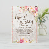 Boho Brunch et bulle nuptiale douche Invitation (Debout devant)