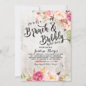 Boho Brunch et bulle nuptiale douche Invitation (Devant)