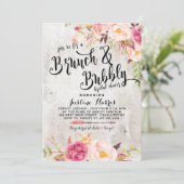 Boho Brunch et bulle nuptiale douche Invitation (Debout devant)