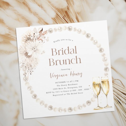 Boho Brunch Invitations de douche nuptiale