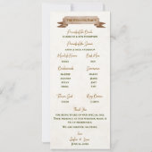 Boho Buiten Rustic Tent Trouwceremonie Programma (Achterkant)