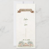 Boho Buiten Rustic Tent Trouwceremonie Programma (Voorkant)
