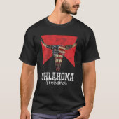 Boho Bull Skull Koe Oklahoma Smokeshow Western Cou T-shirt (Voorkant)