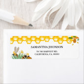 Boho Bumble Bee Floral retour adres label (Insitu)