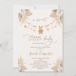 Boho Bunny Baby shower Kaart