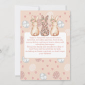 Boho Bunny Gepersonaliseerde Paasbrunch Kaart (Achterkant)