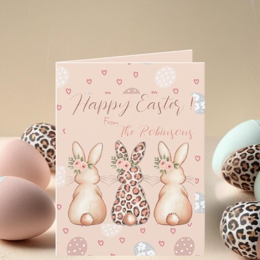 Boho Bunny Happy Easter op maat Feestdagen Kaart