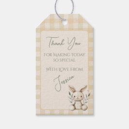 Boho Bunny Neutral Baby shower Favoriet Cadeaulabel