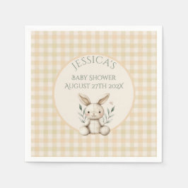 Boho Bunny Neutral Baby shower Servet