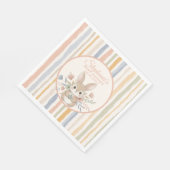 Boho Bunny Watercolor Stripe Servet (Hoek)