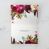 Boho Burgundy | Floral Wedding Bedankt (Binnen)