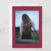 Boho Burgundy - Marsala Floral Celebration of Life Kaart (Achterkant)