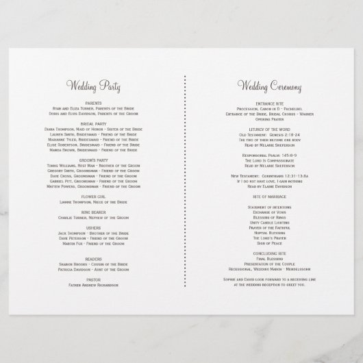 Boho Burgundy Rood Marsala Bloem Bruiloftsprogramm (Achterkant)