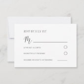 Boho Burgundy Rose Watercolor Wedding RSVP (Dos)