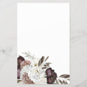 Boho Burgundy Rozen herfst Vrijgezellenfeest Game Flyer (Achterkant)