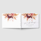 Boho Burgundy Terracotta Floral Mariage Livre d'hô (Complet)