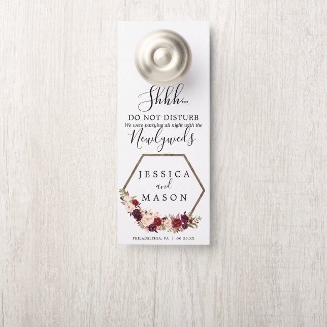 Boho Burgundy Wedding door Hanger stoort niet (Op knop)
