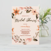 Boho Burnt Orange Bridal Show Invitation (Debout devant)