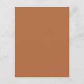 Boho Burnt Orange Mariage Carte Nom (Dos)