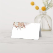 Boho Burnt Sinaasappel Floral & Pampas Grass Weddi (Achterkant)