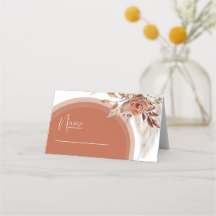 Boho Burnt Sinaasappel Floral & Pampas Grass Weddi