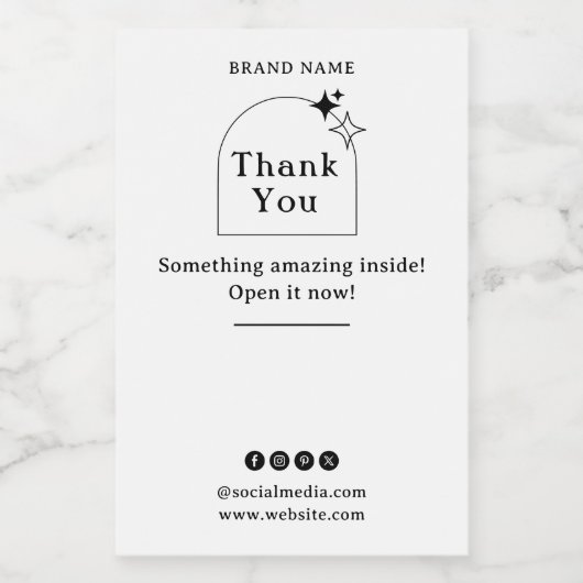 Boho Business Box Seal Étiquette (Étiquettes simples)