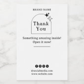 Boho Business Box Seal Label Voedselcontainer Etiket (Enkel label)